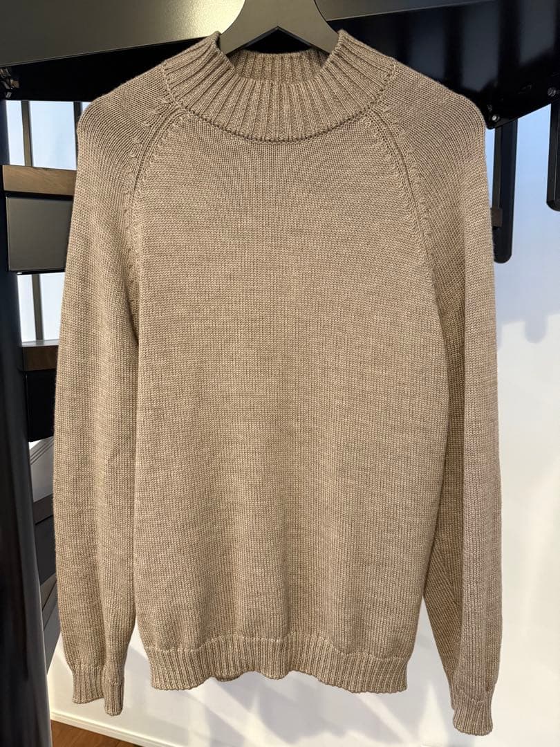 ZANONE ベージュ ニットセーター ハイネック