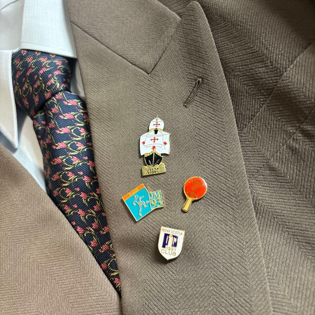 セットアップ ダブルスーツ 成人式 入学式 ピンズ vintage no.96