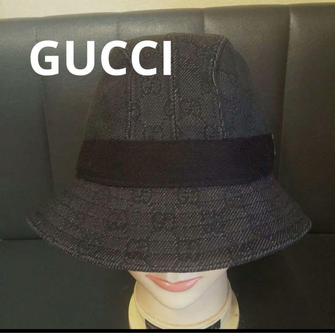 A-KTオシャレ！中古。GUCCIバケット風ハット。グレー、Lsize