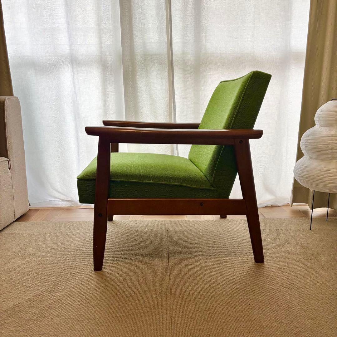 カリモク 60 Kチェア　1人掛け　シングル　ソファ　タープグリーン　緑