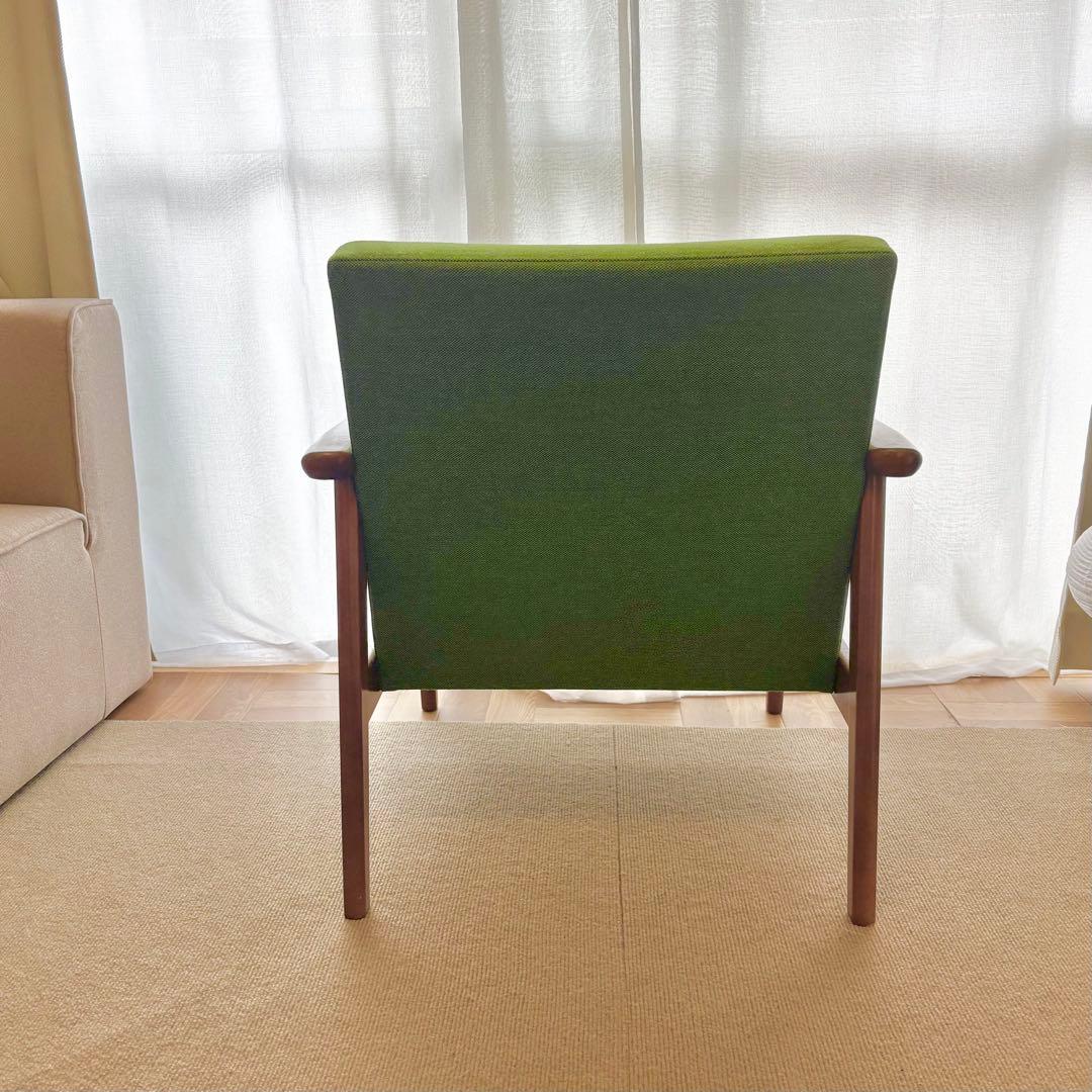 カリモク 60 Kチェア　1人掛け　シングル　ソファ　タープグリーン　緑