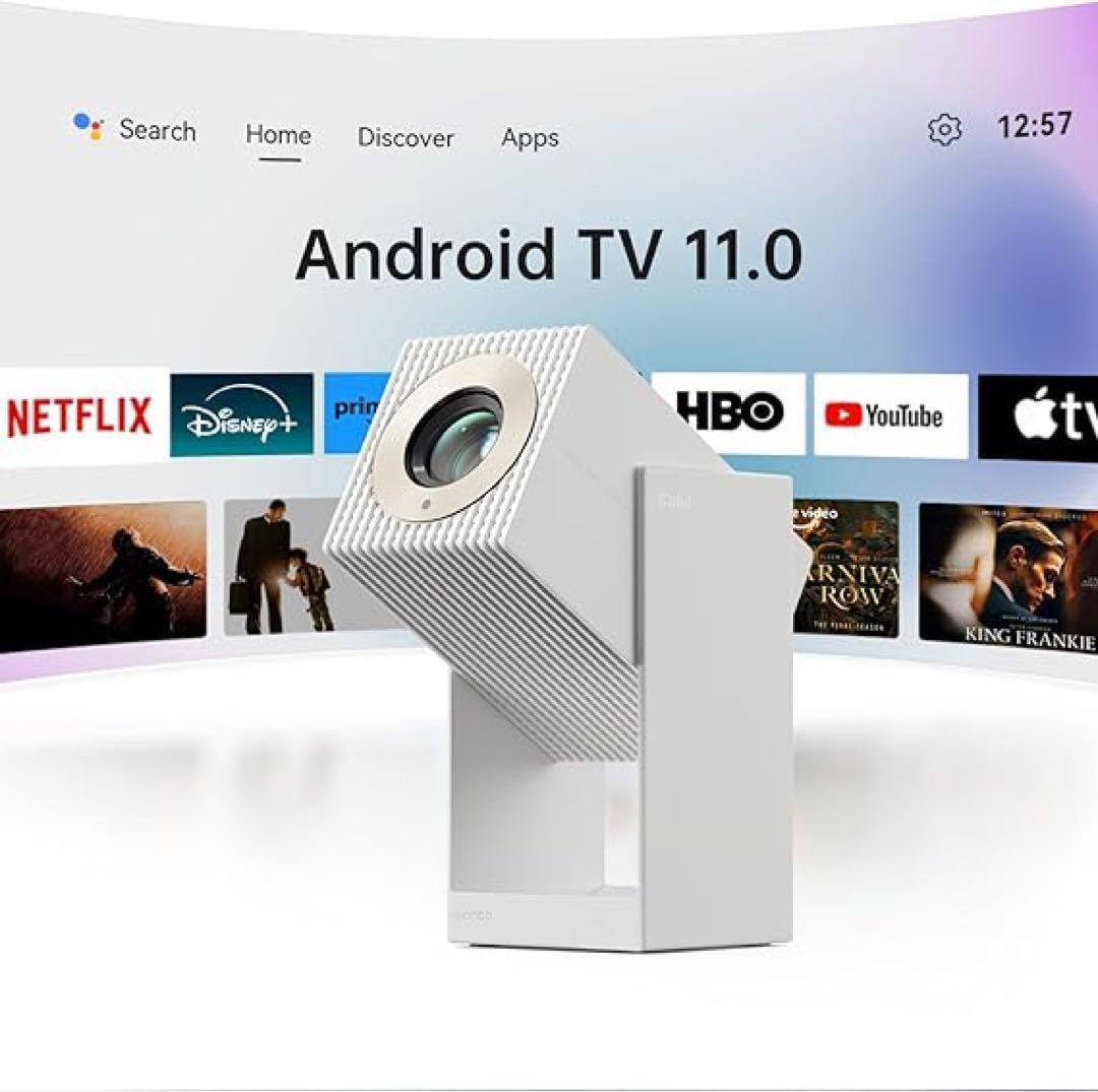 Wanbo Cube 2 Pro プロジェクター短焦点 Android TV搭載