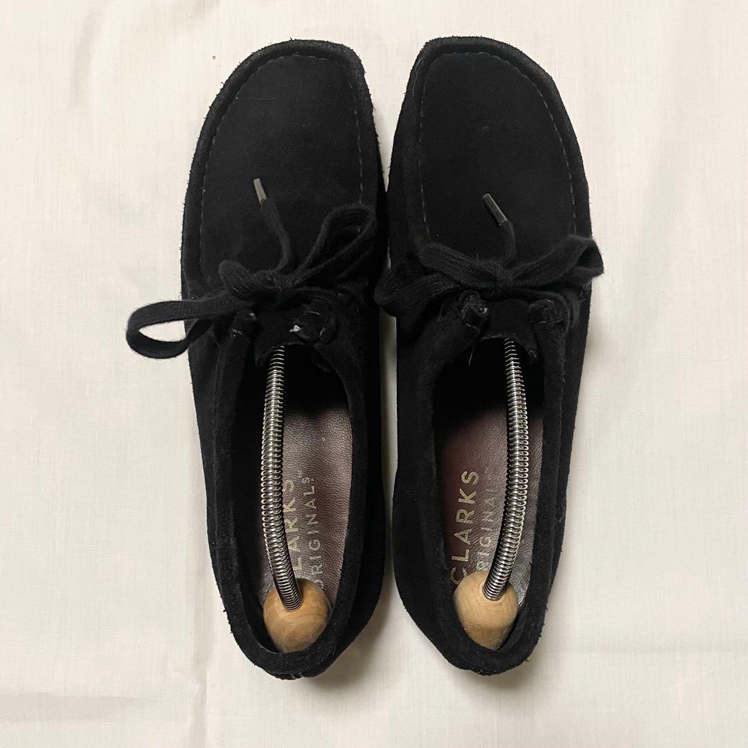 美品 26.5cm US9 42 クラークス ワラビー ブラック