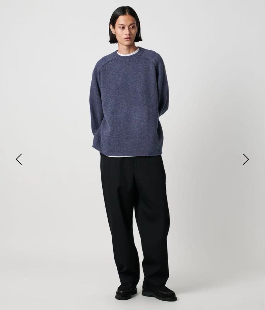 H BEAUTY&YOUTH スポンディッシュ ウール ワイドクルーネック