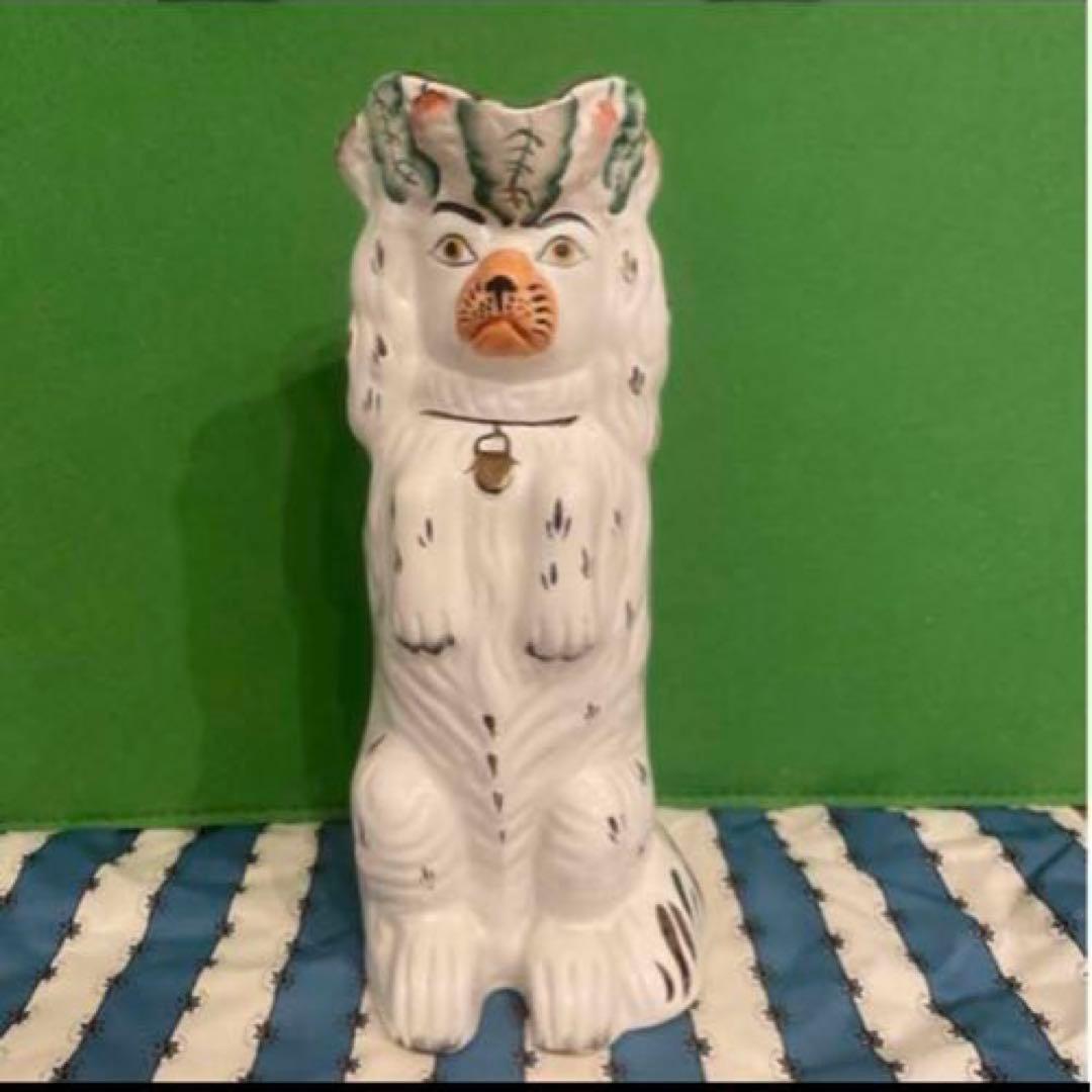 犬　陶器ピッチャー　イギリスアンティーク　スタッフォードシャードッグ　ビンテージ