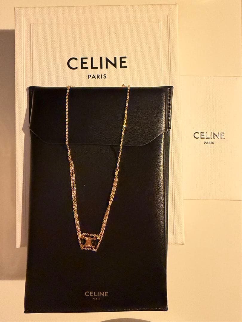 【新品未使用】CELINE トリオンフ サスペンダー ネックレス