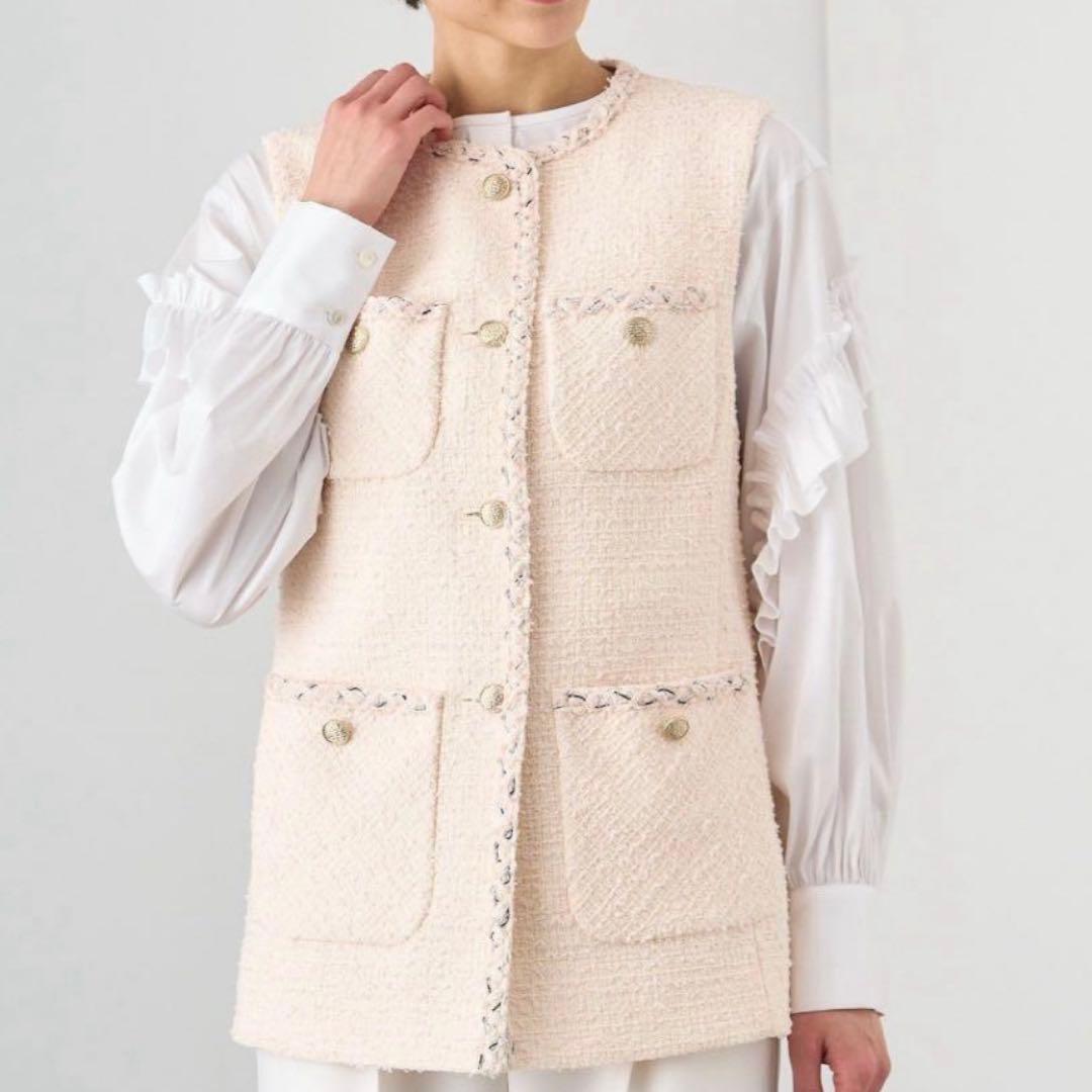 新品未使用 ANAYI アナイ ジレ ツイード　34