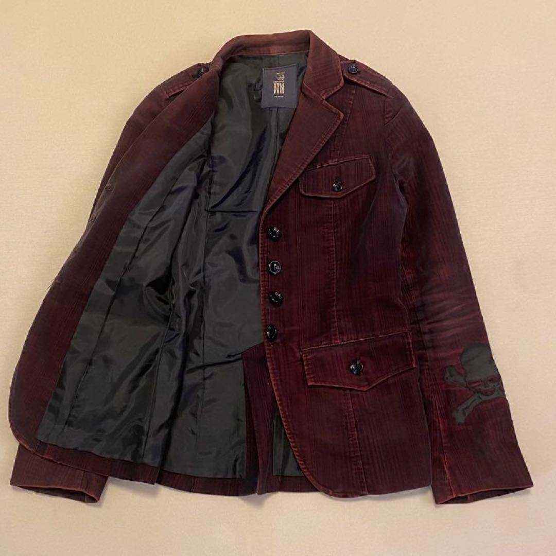 BLACK PEACE NOW スカル　ベルベット　テーラード　ジャケット