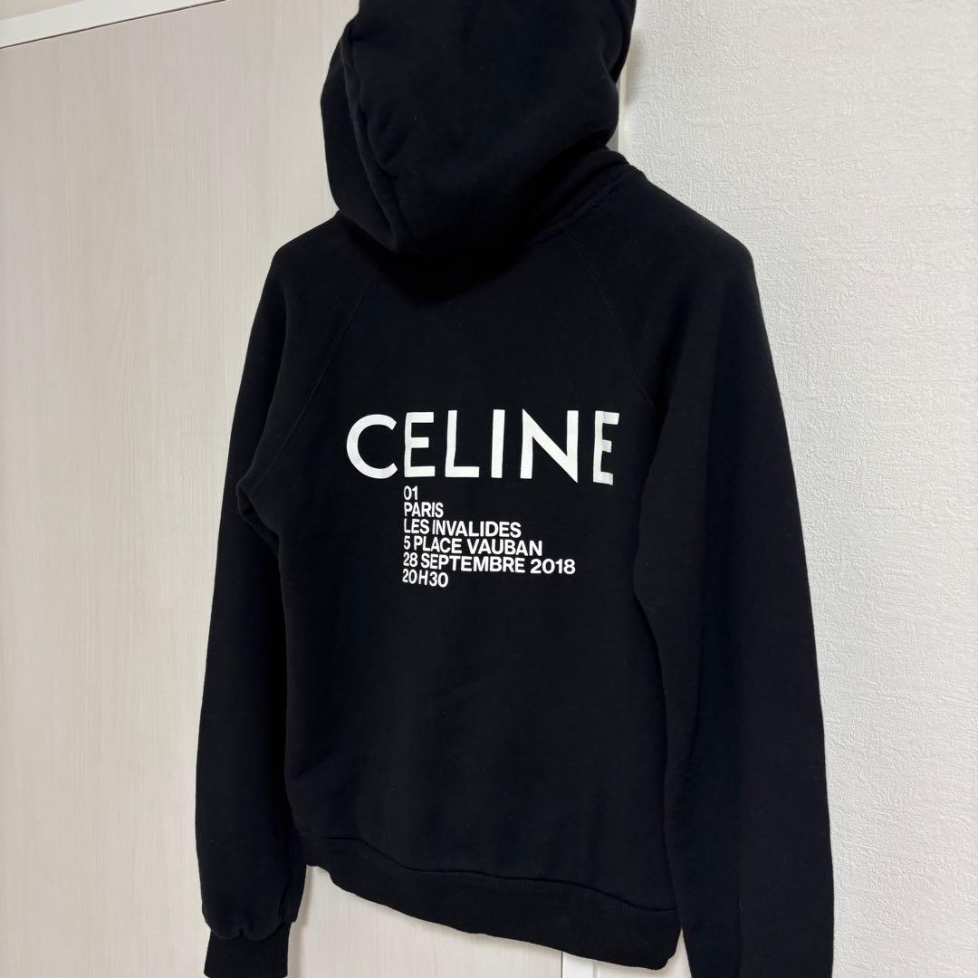 CELINE セリーヌ ショート丈 スウェット パーカー XS バックプリント