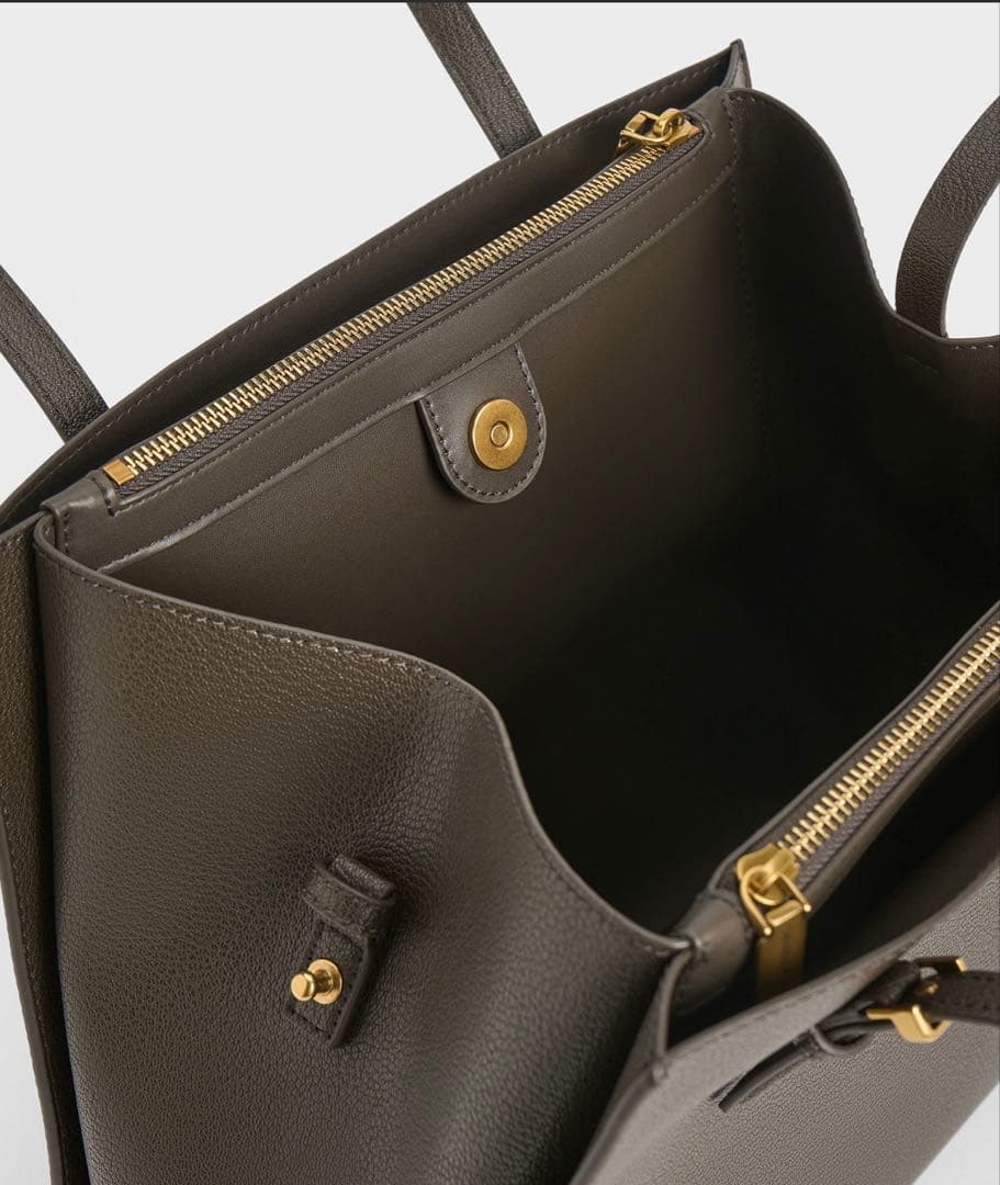 CHARLES & KEITH クラシックダブルハンドル　トートバッグ