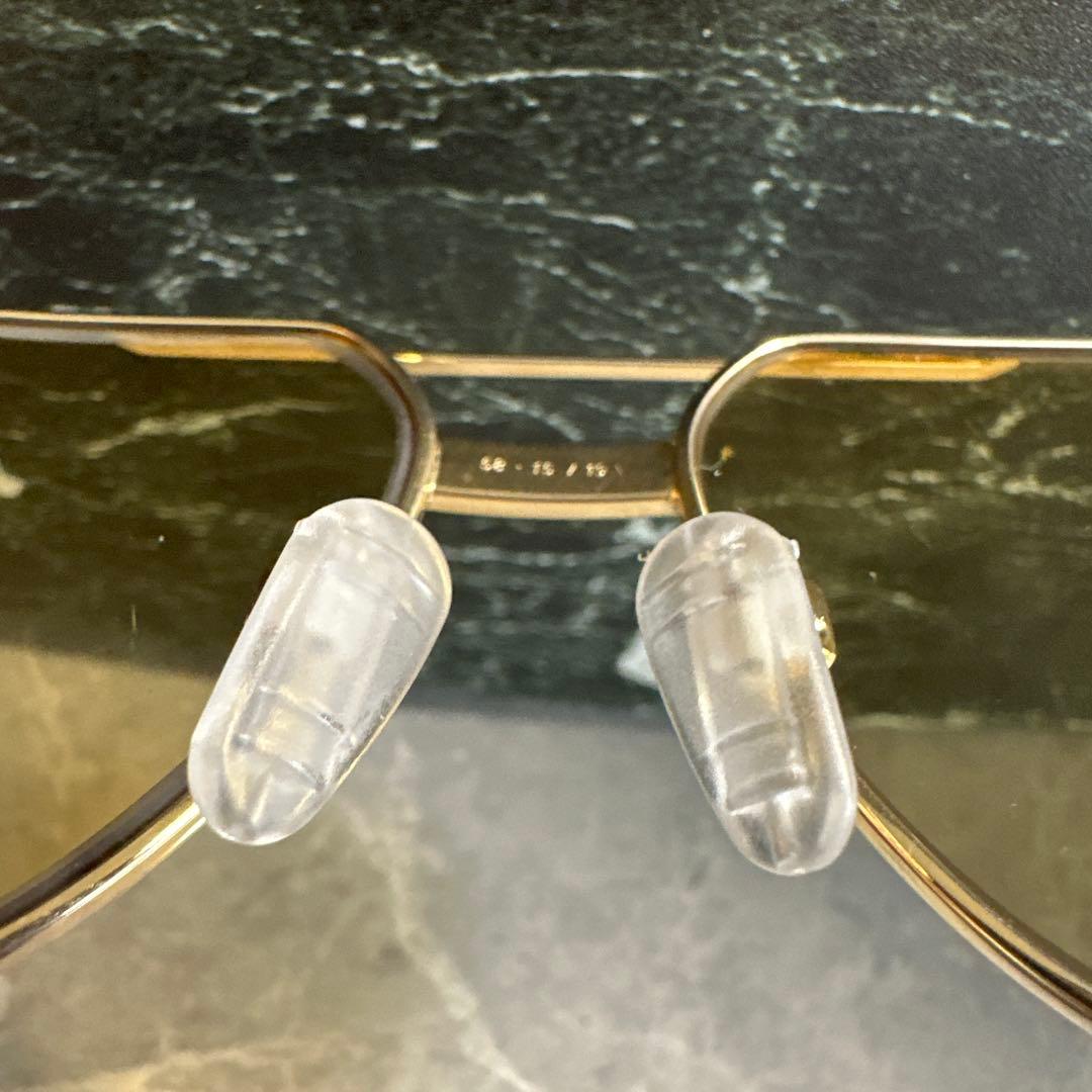 【美品】RODEN STOCK ツーブリッジ　度入りサングラスゴールド