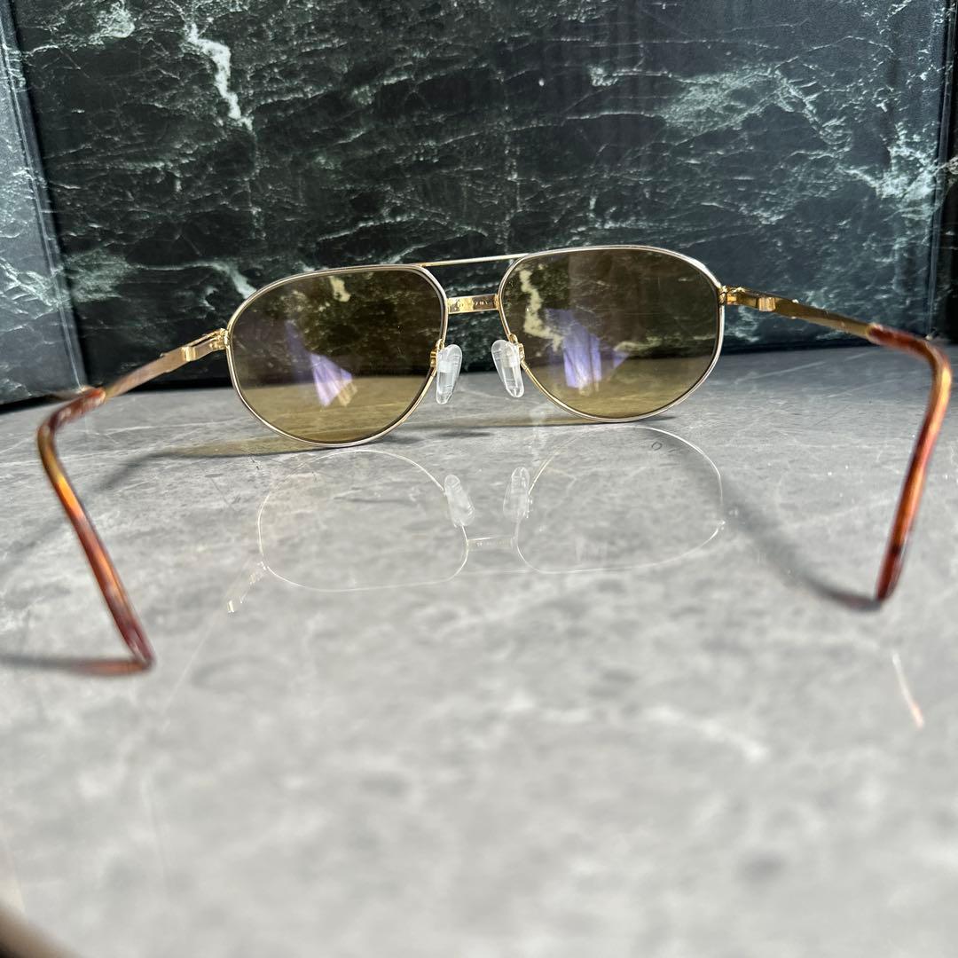 【美品】RODEN STOCK ツーブリッジ　度入りサングラスゴールド