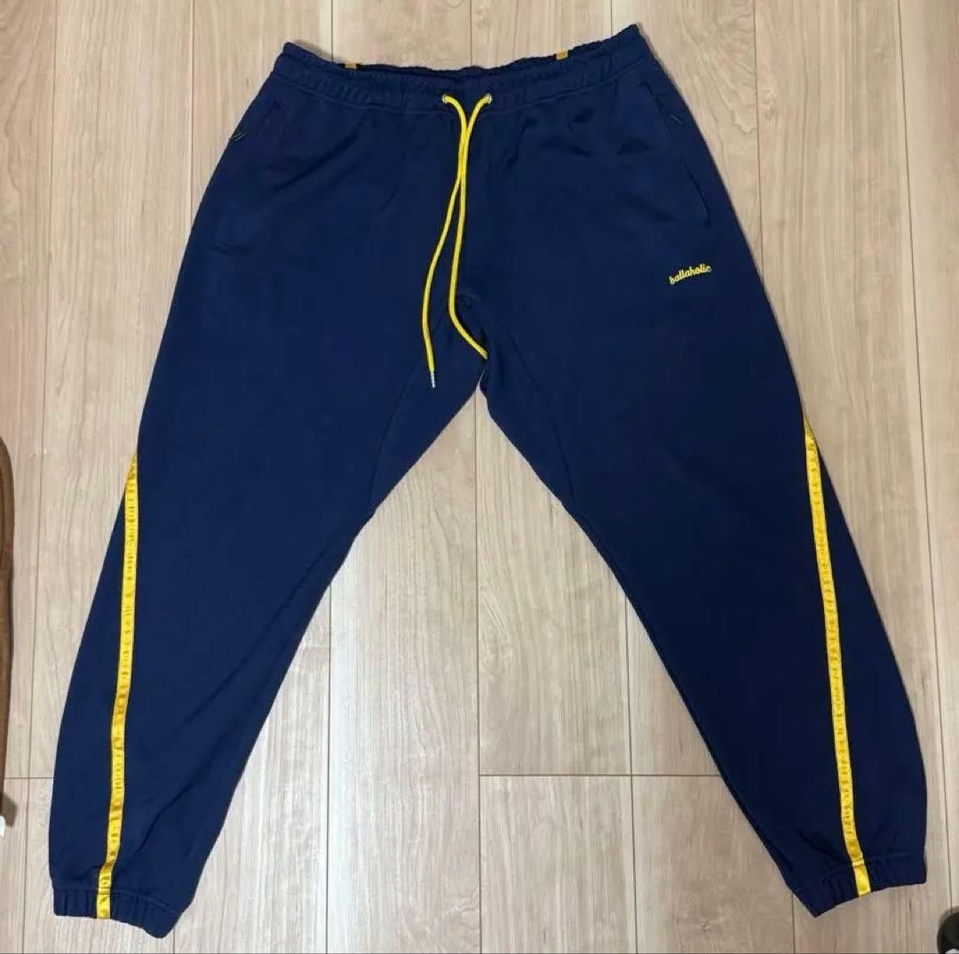 値下げ! ballaholic logo jersey pants ネイビー