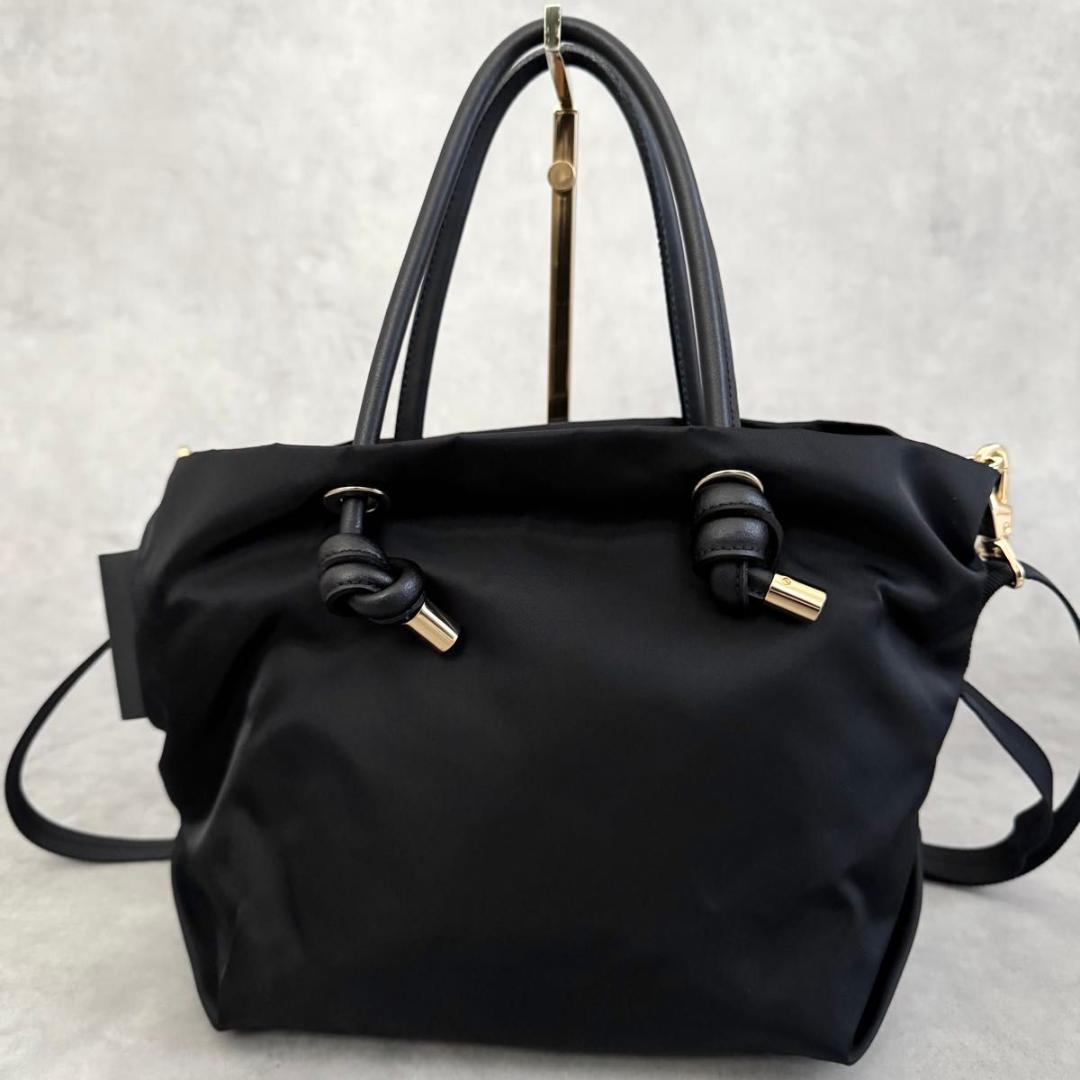 未使用級 VIOLAd’ORO BIANCA トートバッグS 2WAY 黒 軽量