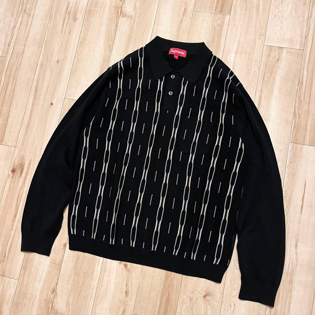 激レア！2018AW SUPREME“VERTICAL STRIPE”ニットポロ