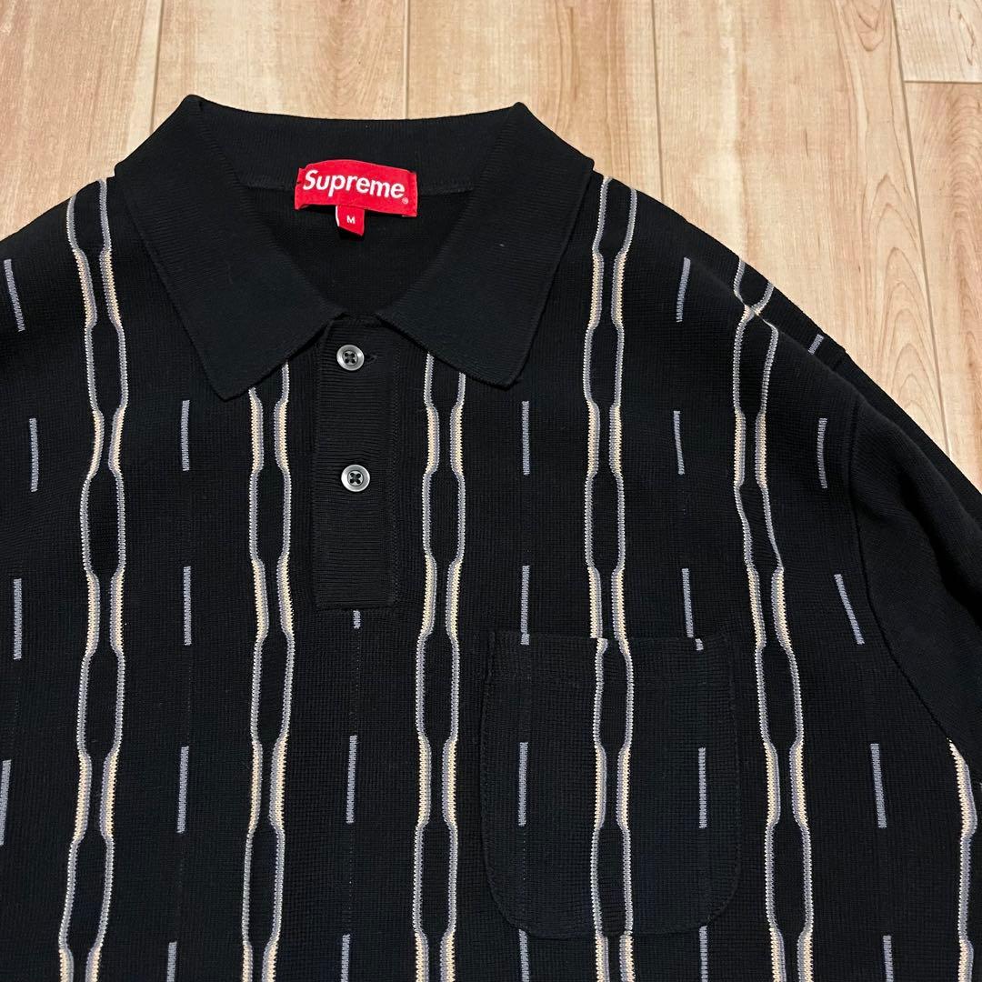 激レア！2018AW SUPREME“VERTICAL STRIPE”ニットポロ
