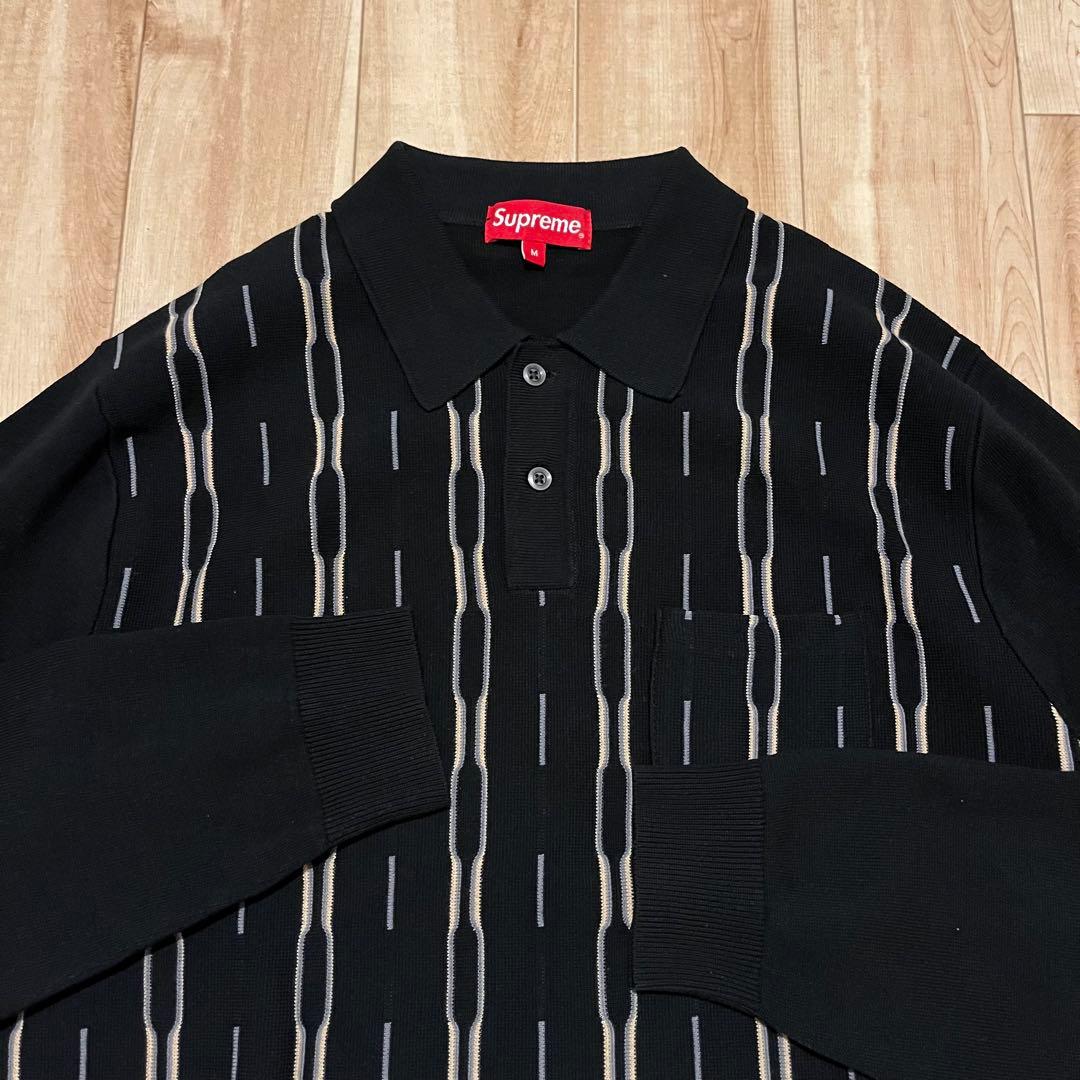 激レア！2018AW SUPREME“VERTICAL STRIPE”ニットポロ