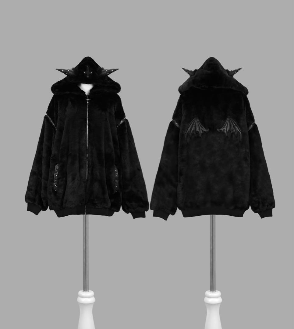 DimMoire BABY DEVIL ファーパーカー【Black】