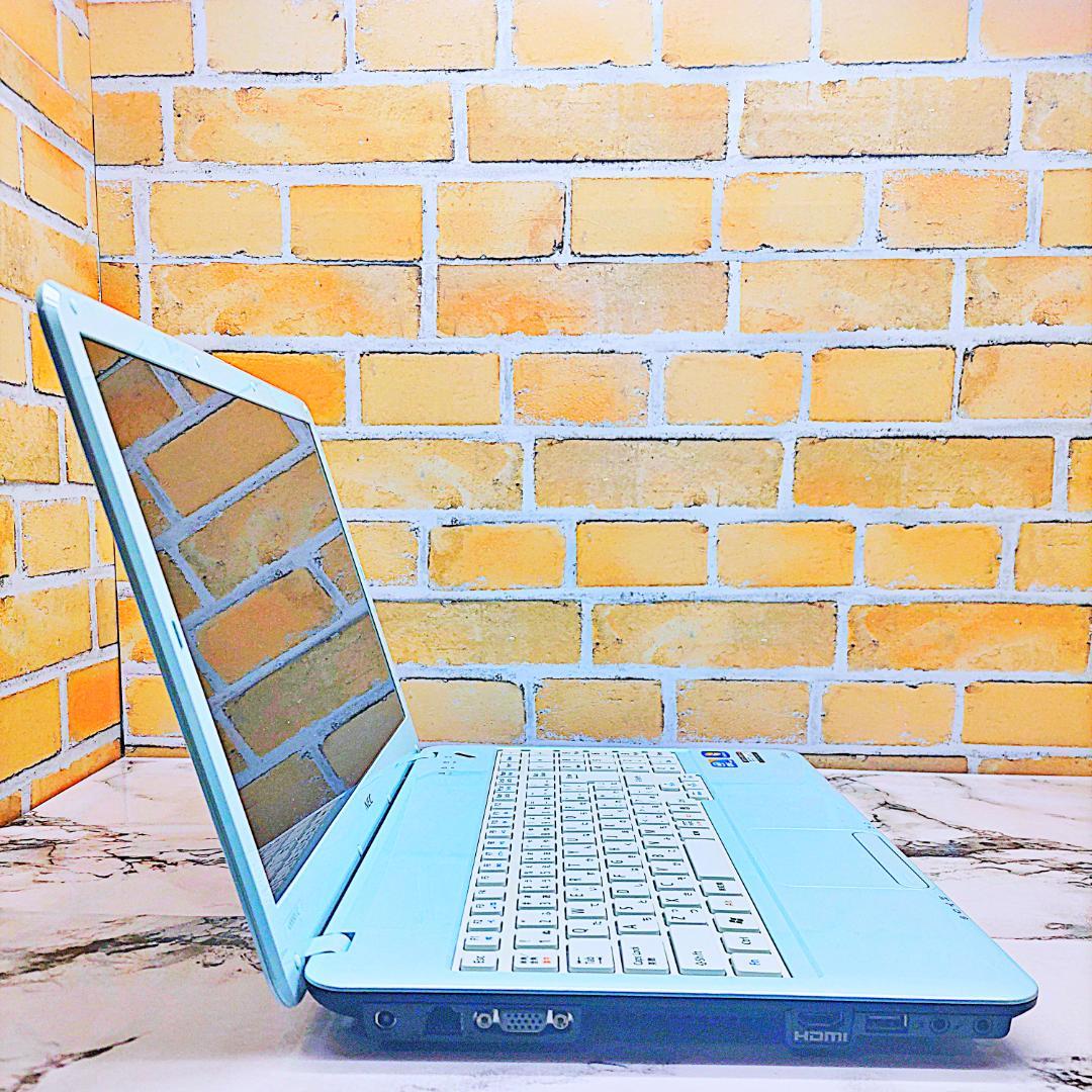 美品❤️レアなエアリーブルーノートパソコン爆速SSD☘️Core-i5✨限定色