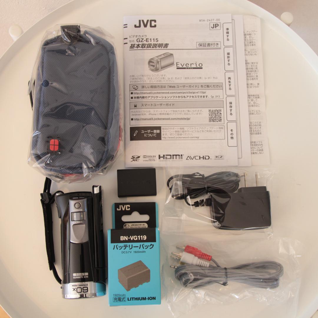 ビデオカメラ JVC Everio GZ-E115-B フルHD
