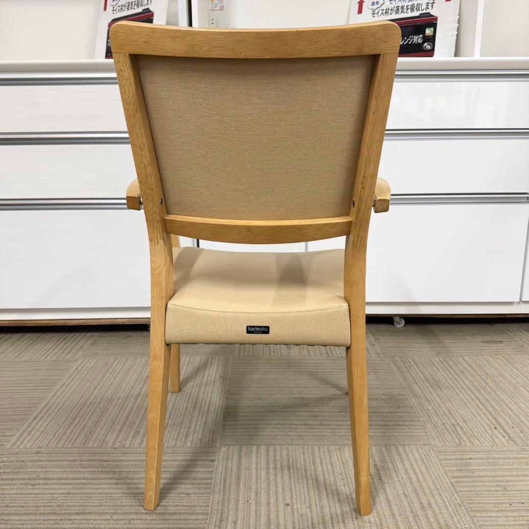 【超美品‼️】高級♪カリモク家具 ダイニングチェア アームチェア コントラクト布製