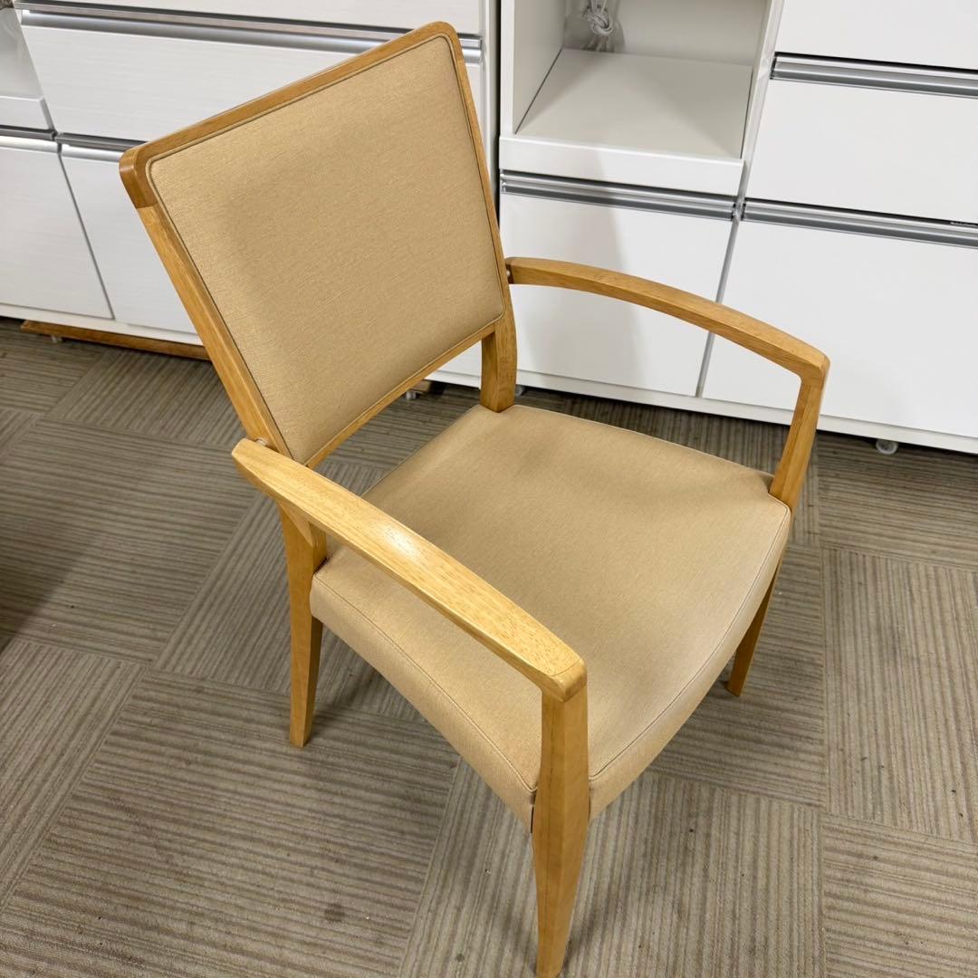【超美品‼️】高級♪カリモク家具 ダイニングチェア アームチェア コントラクト布製