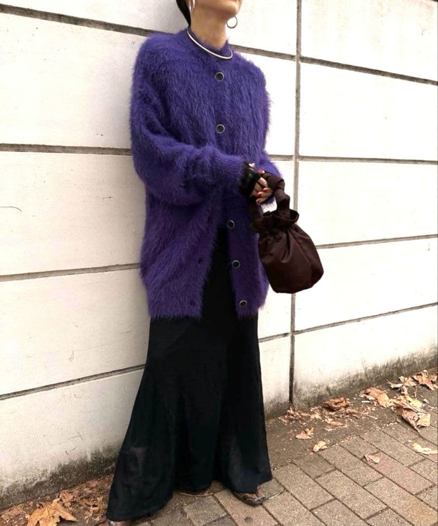 FEATHER OVER CARDIGAN WITH VEST　ameri