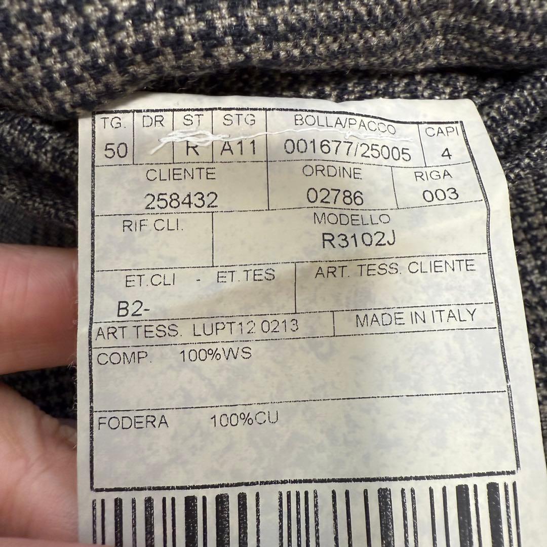 BOGLIOLI ウール チェック テーラードジャケット　50