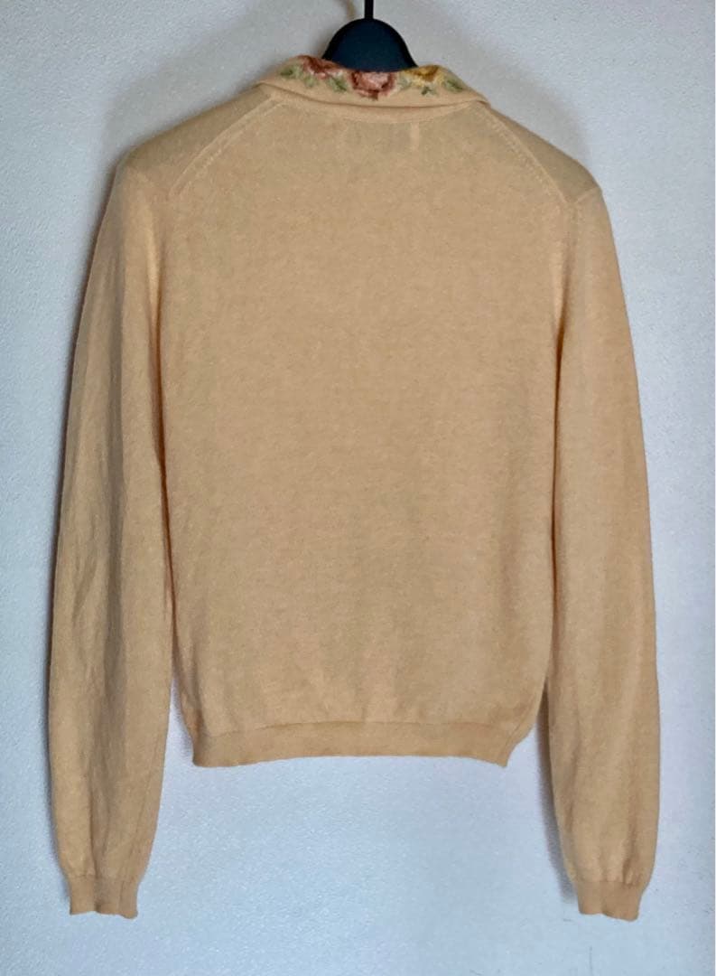 BALLANTYNE バランタイン カシミヤ襟付きカーディガン スコットランド製