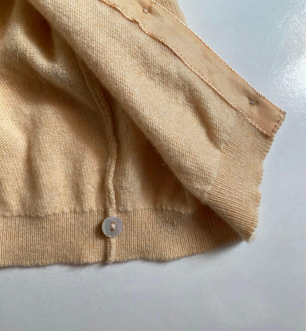 BALLANTYNE バランタイン カシミヤ襟付きカーディガン スコットランド製