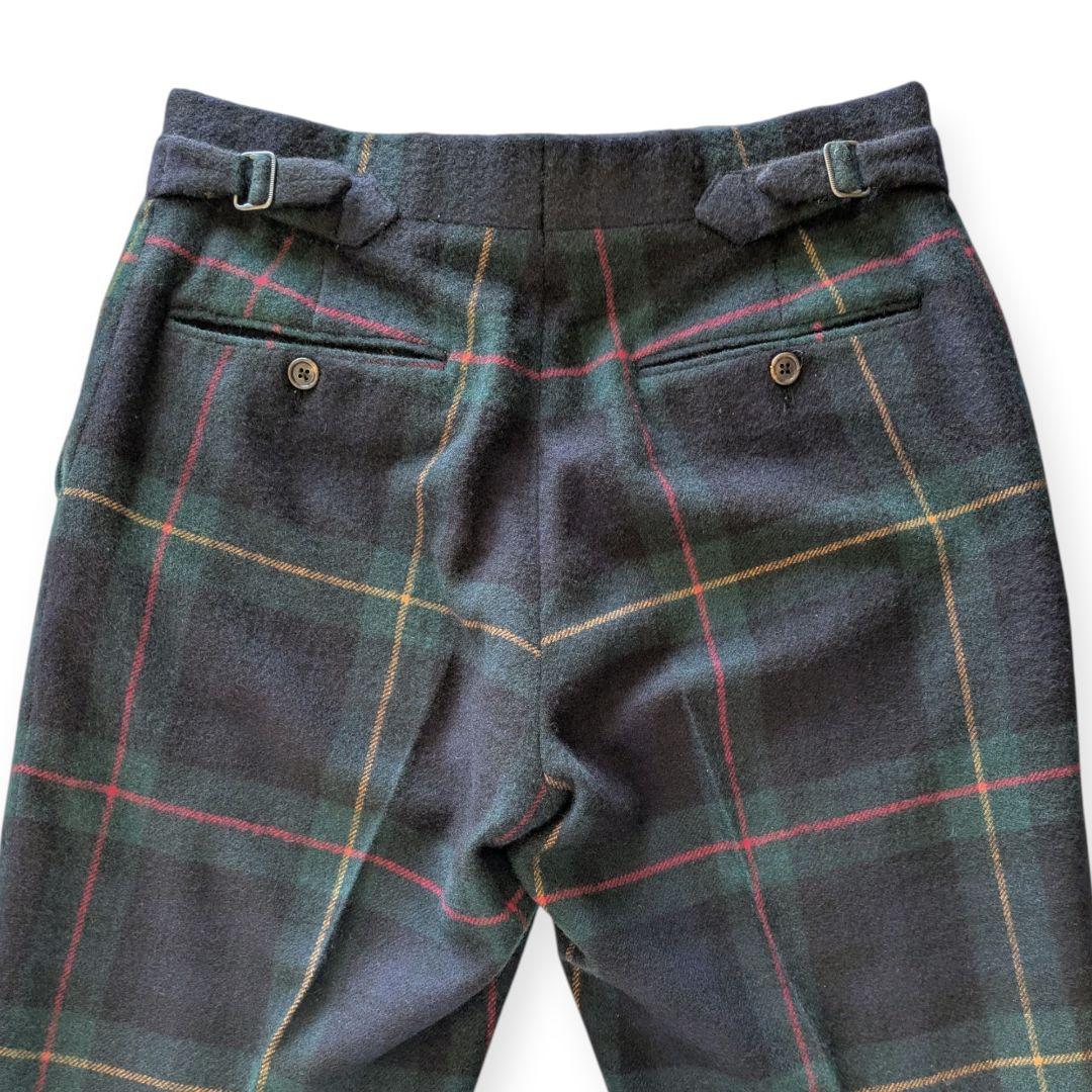 RALPH LAUREN PURPLE LABEL カシミヤチェックスラックス