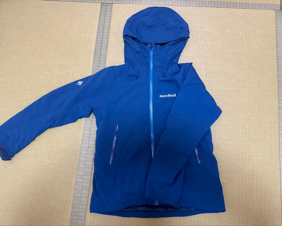 モンベル パウダーステップ パーカ Women's M ブルーグリーン