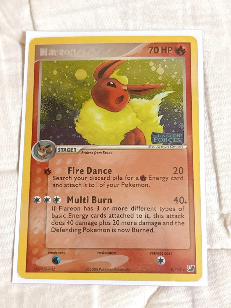 ブースター Flareon EX Unseen Forces Holofoil