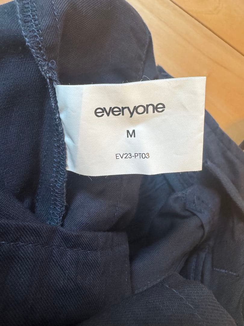 everyone belted easy pants navy Mサイズ