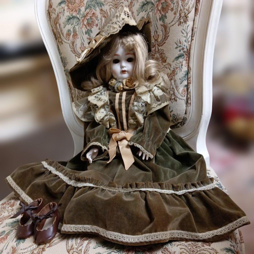 H68【ビスクドール】約60cm カマー&ラインハルト　CD103　スリープアイ