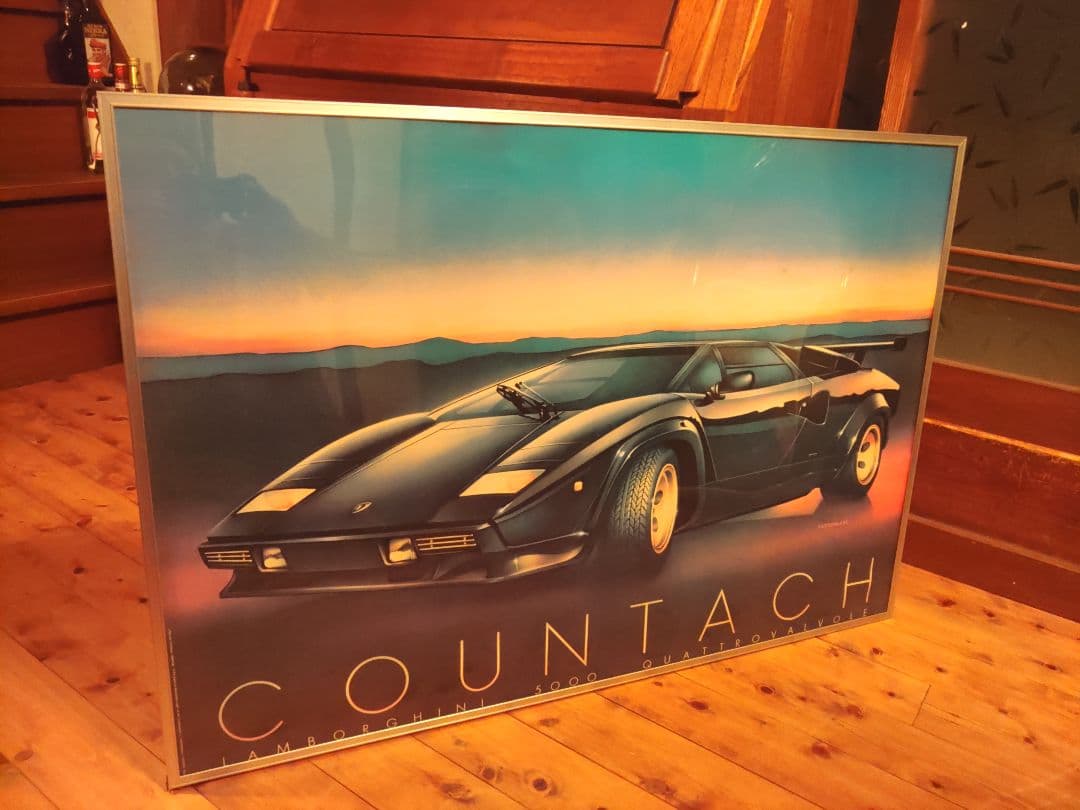 激レア　ランボルギーニ　カウンタック　ポスター　額　スーパーカー　レトロ　希少