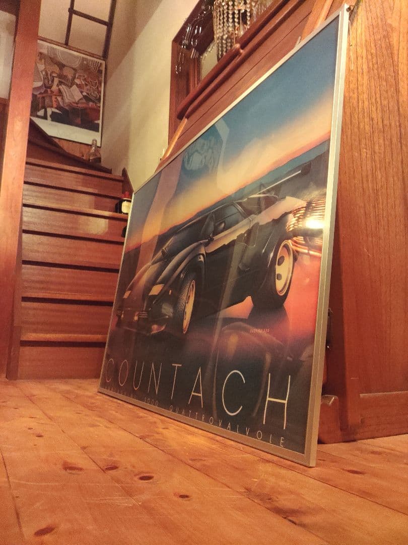 激レア　ランボルギーニ　カウンタック　ポスター　額　スーパーカー　レトロ　希少