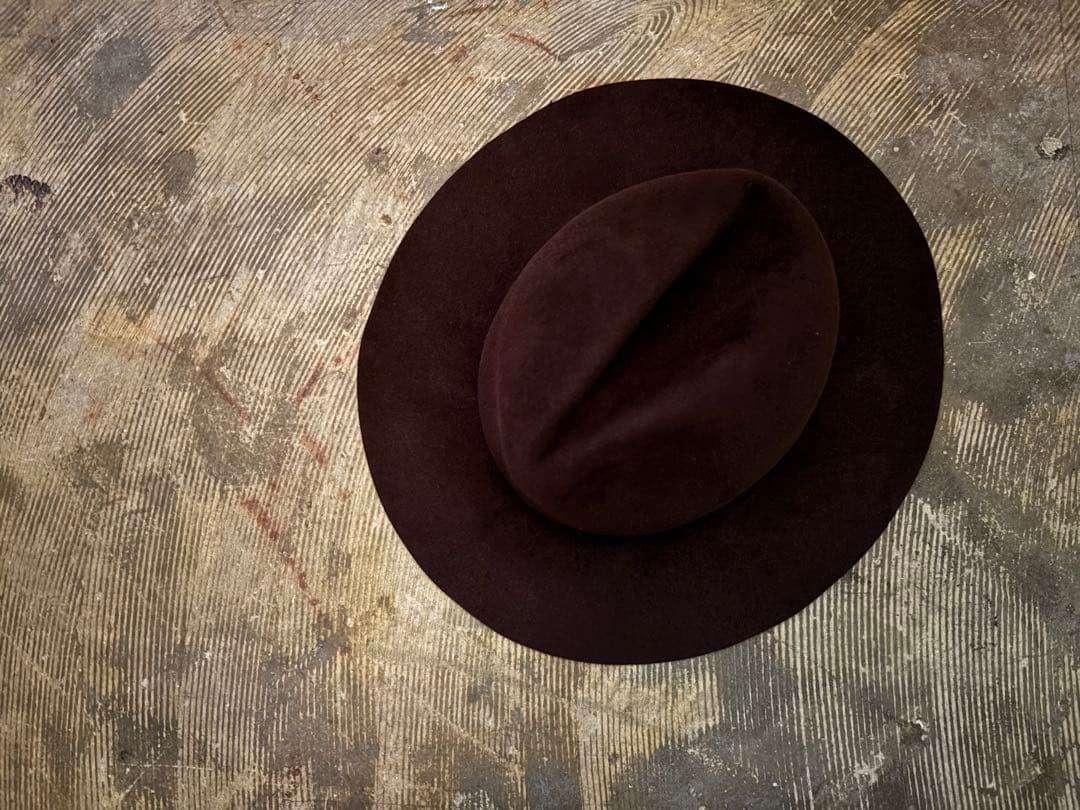 ゆき　UNUSED アンユーズド ロングブリムラビットファーハット