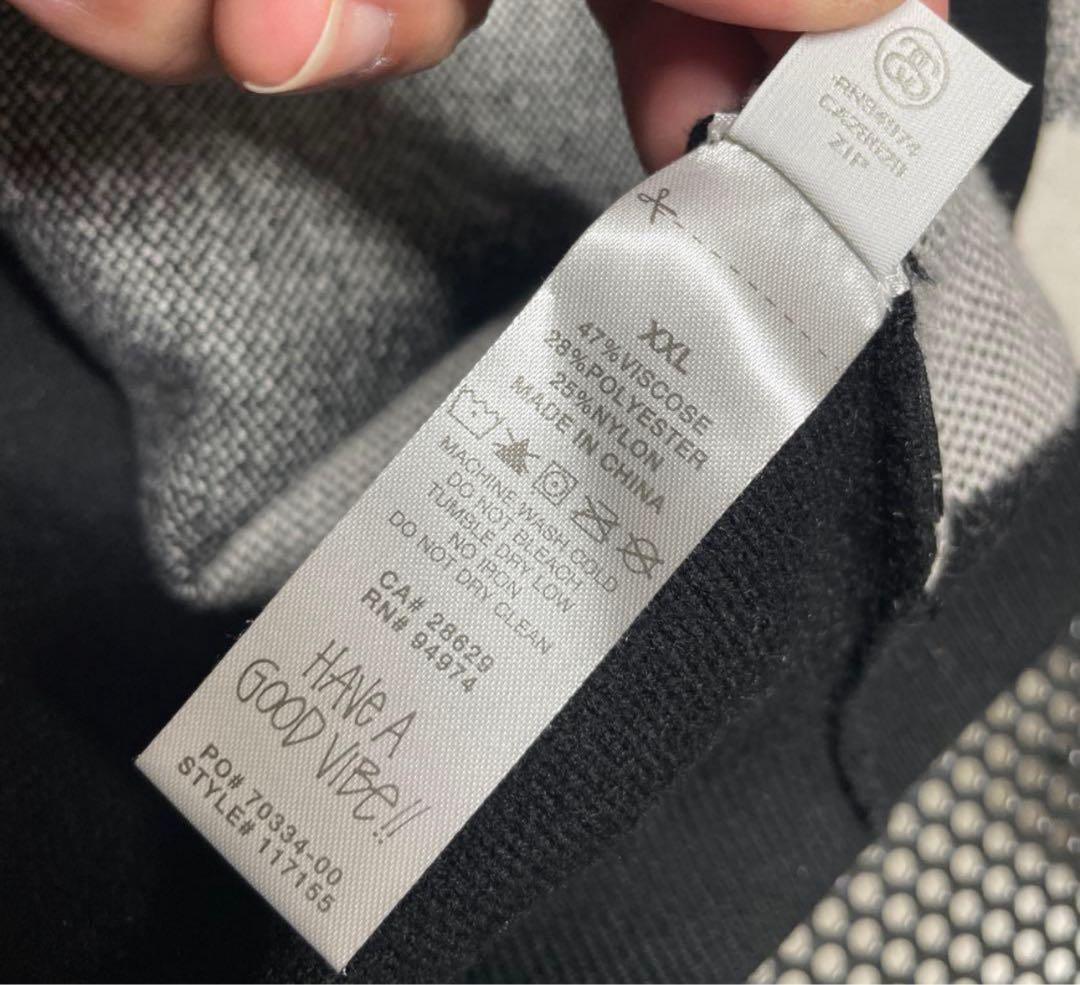 Stussy PHOTO JACQUARD VEST ニットベストXXL