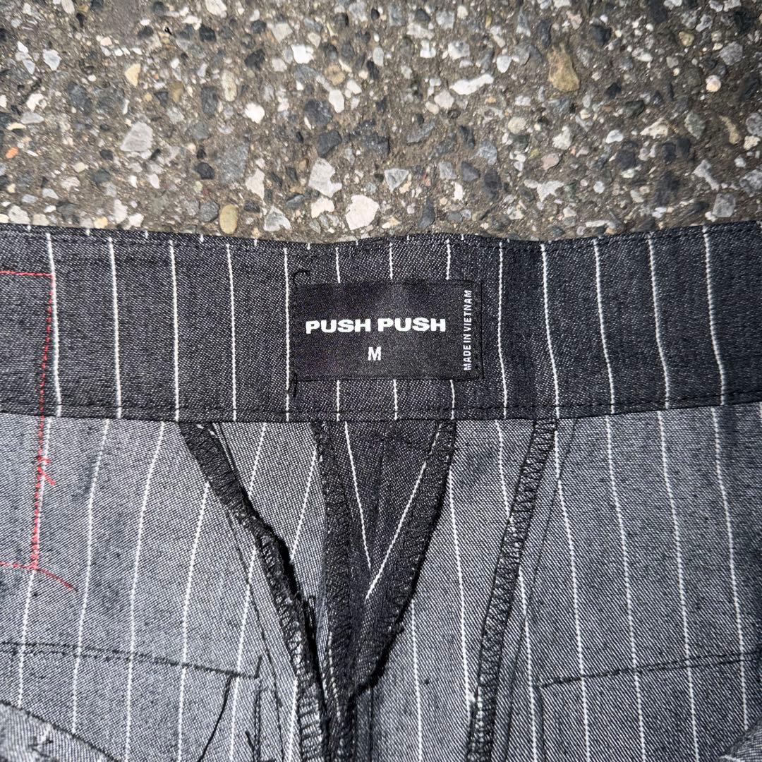 回転界隈愛用 PUSH PUSH ストライプ ワイドパンツ M