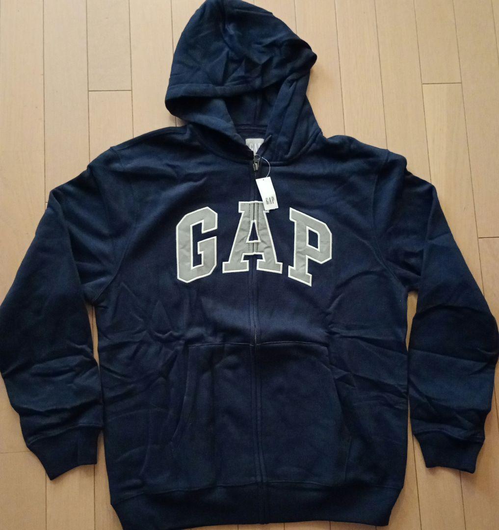 GAP ネイビー パーカー M　フロントジップ　ジップアップ　ギャップ
