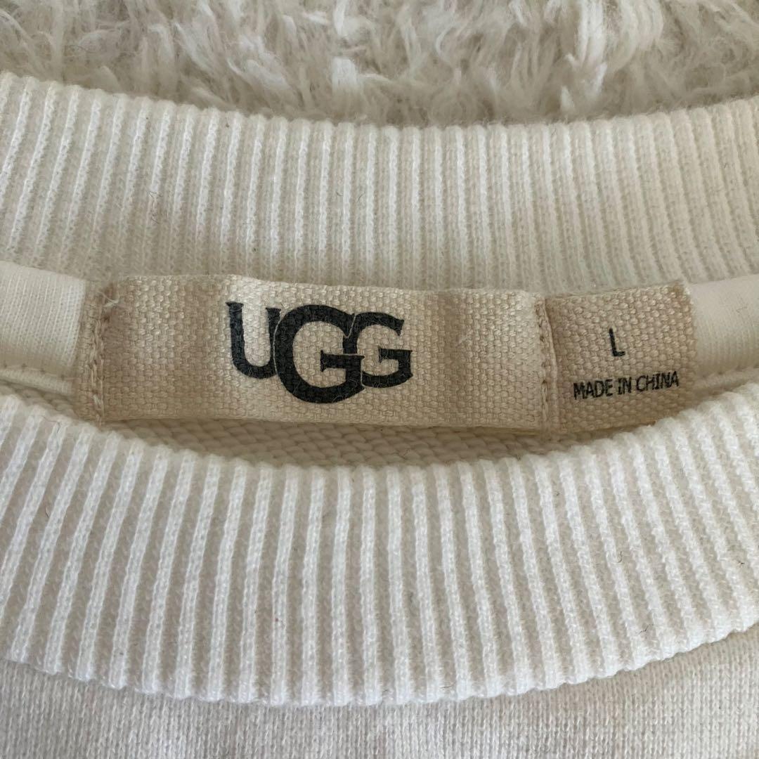 UGG アグー 刺繍 ロゴ クルーネック スウェット トレーナー L