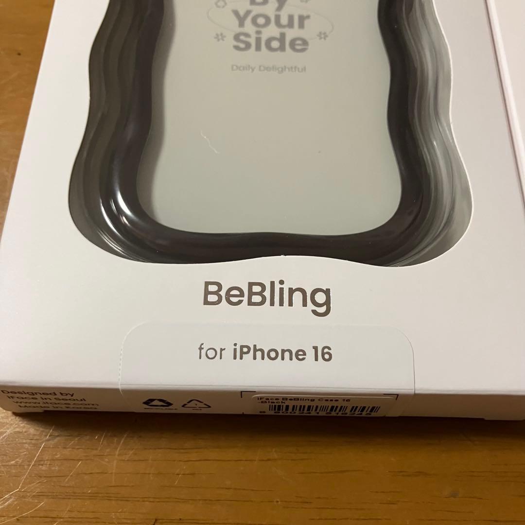 ブラックiFace BeBling for iPhone 16 + リングセット