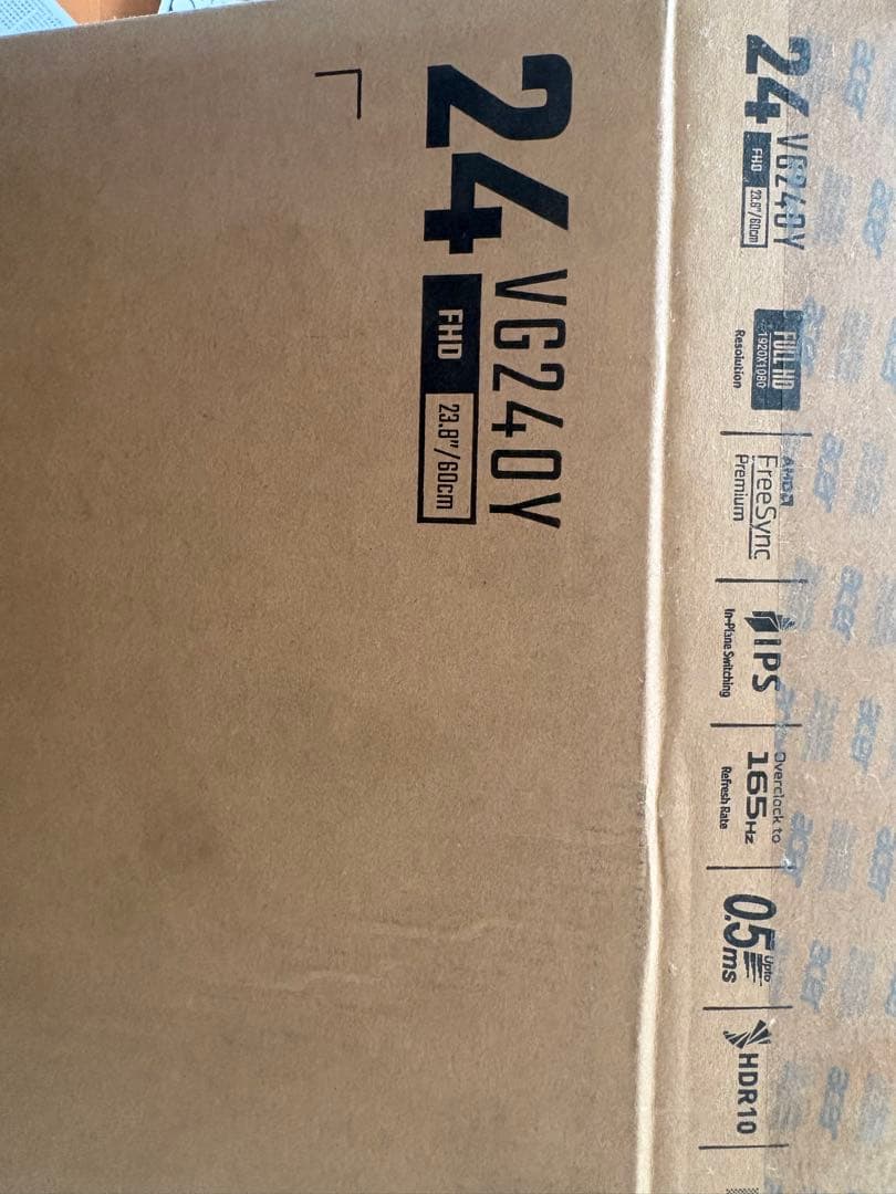 acer160hzゲーミングモニター モニターアーム付24インチ