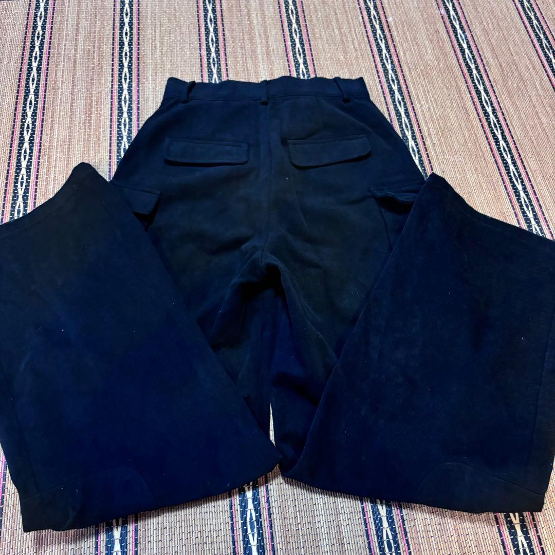 giunon ドロストカーゴパンツ　　ブラック　ジウノン　カーゴデニムパンツ