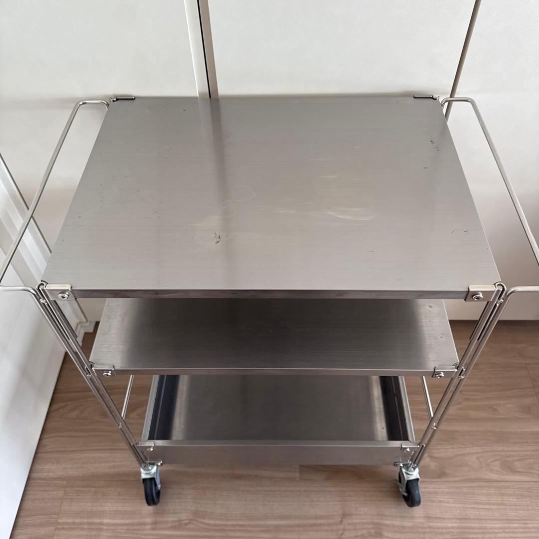 無印良品　ステンレスユニットシェルフワゴン