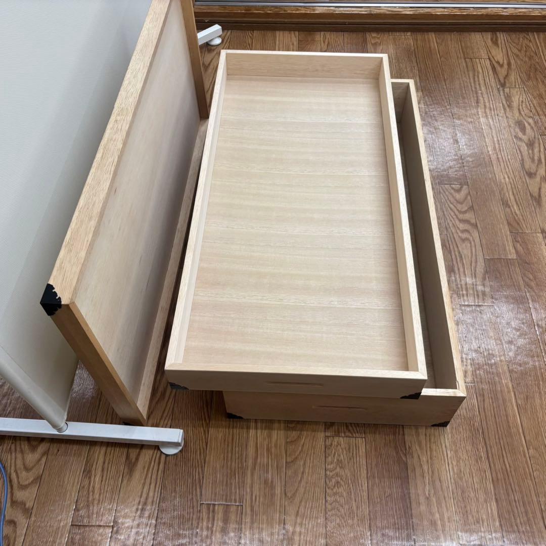 【良品】桐 衣装ケース 2段×2コ スタッキング可能