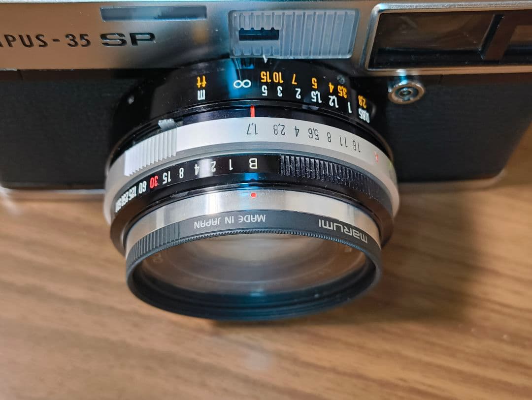 Olympus 35 SP 専用ケース、市販ストラップ、電池スペーサー付き