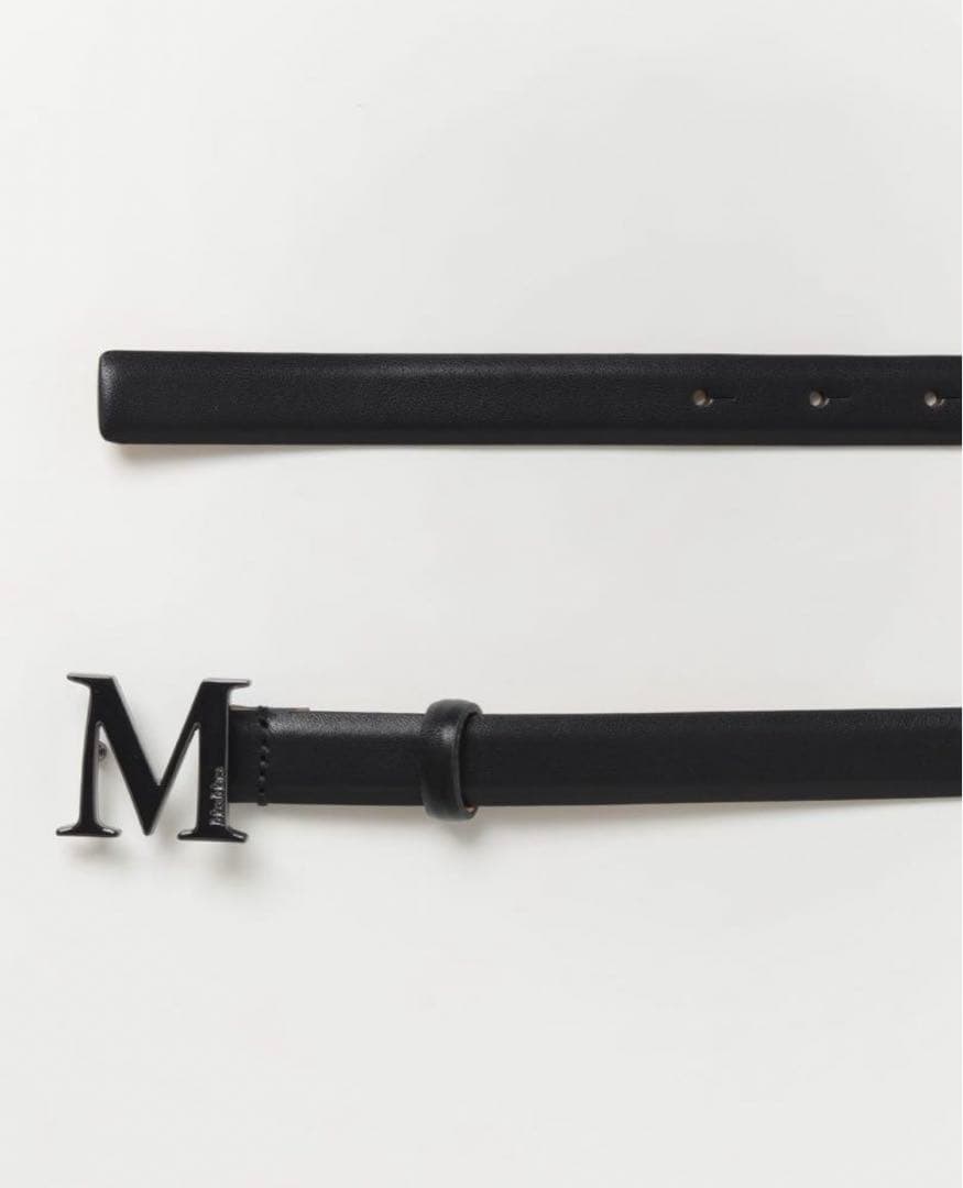 赤字値段【正規品】完売品！MaxMara ブラックレザーベルトS 定価4万弱