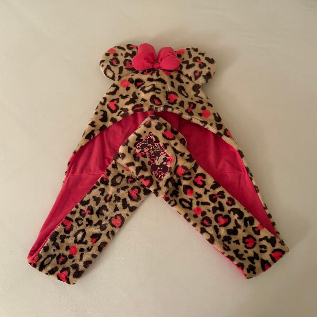 ディズニー ヒョウ柄 マフラーキャップ